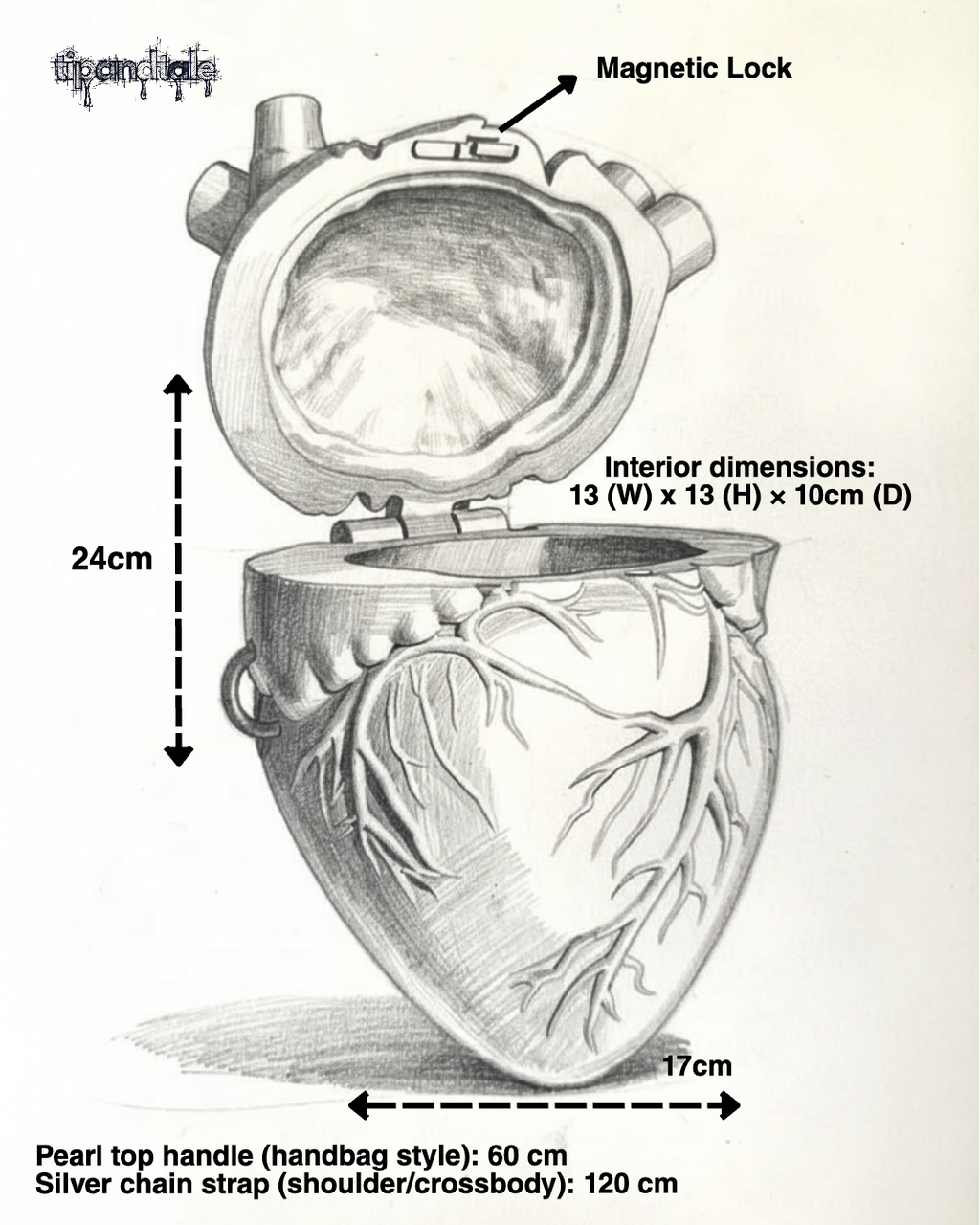 Pulse Bag (Anatomical Heart Bag) - Pearl